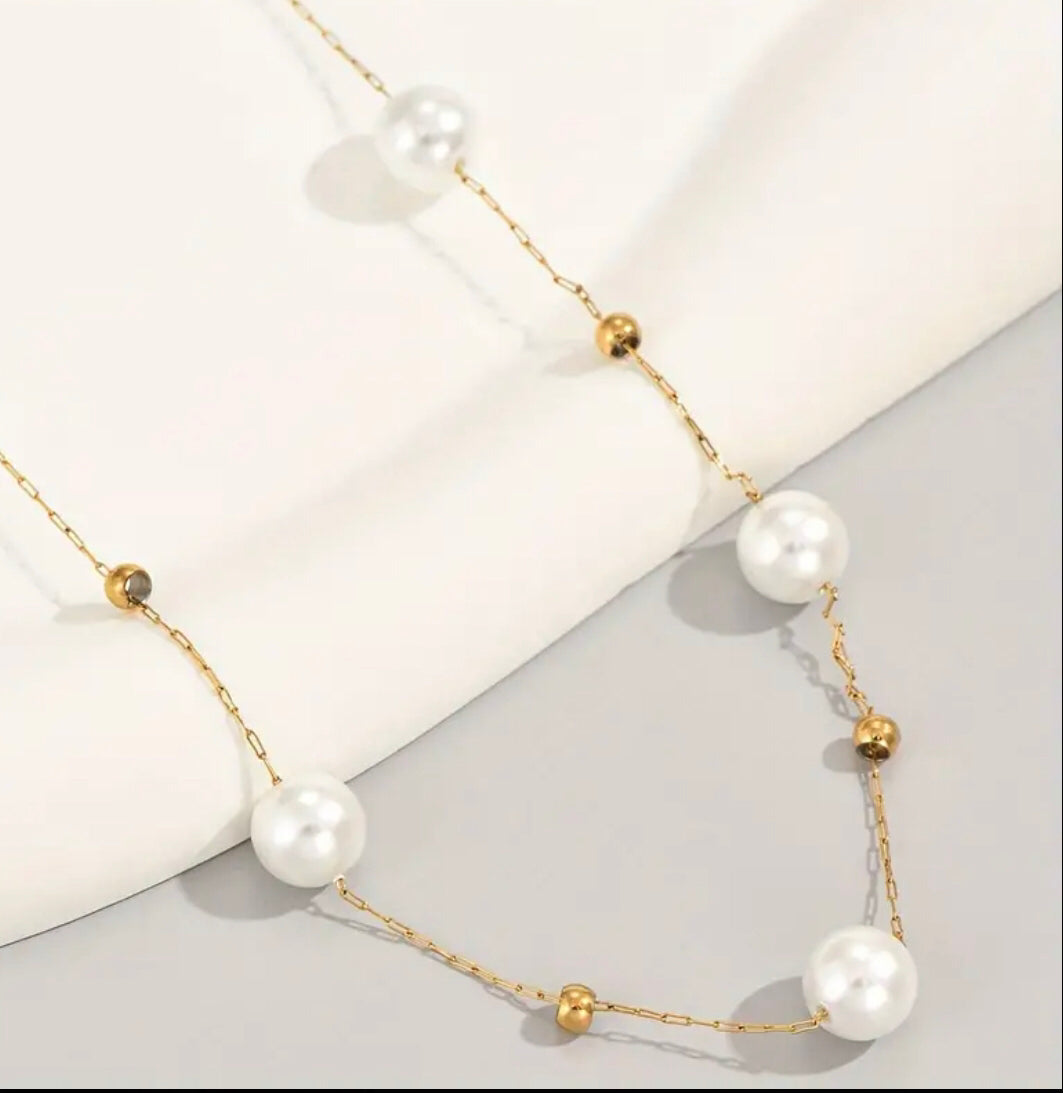 Faux Pearl Necklace